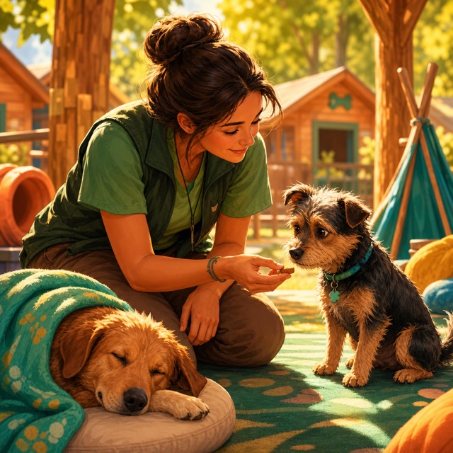 Personalized dog care during Woof & Move camp adventure